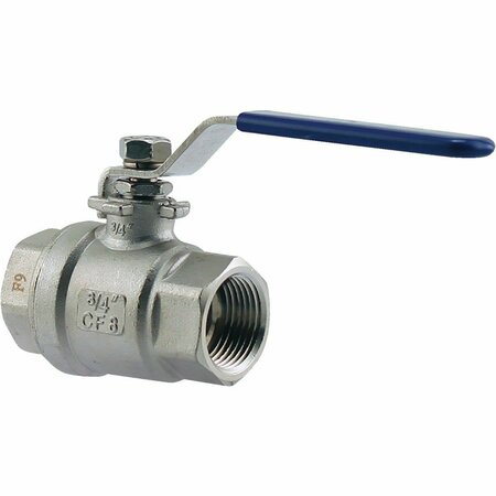 PLUMBEEZE PLUMB-EEZE 1/2 In. FPT Stainless Steel Full Port Ball Valve PEBVSS-1005